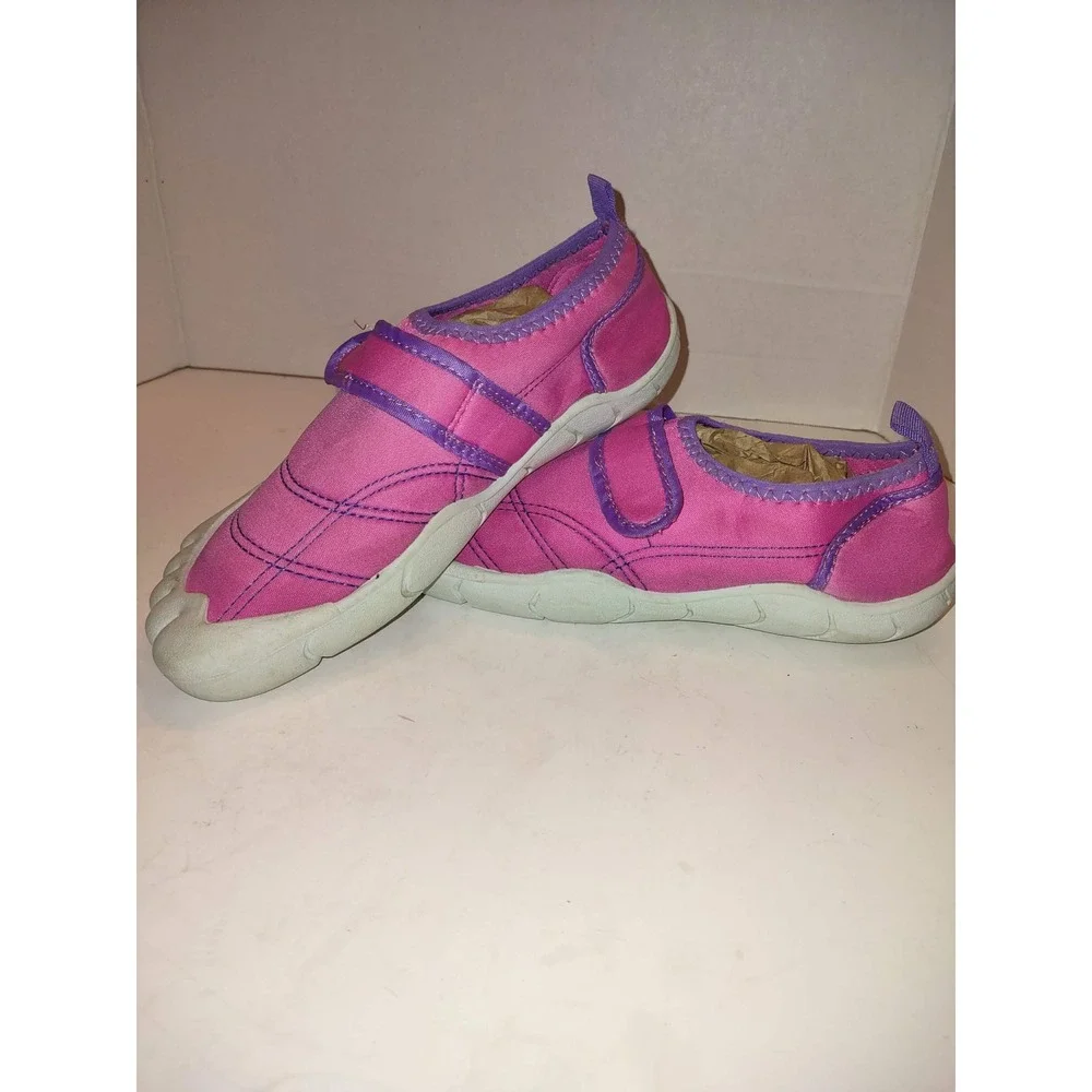 Personal Identity Kids Pink Purple Water Shoes Hook Loop Strap Size 4-5 USA